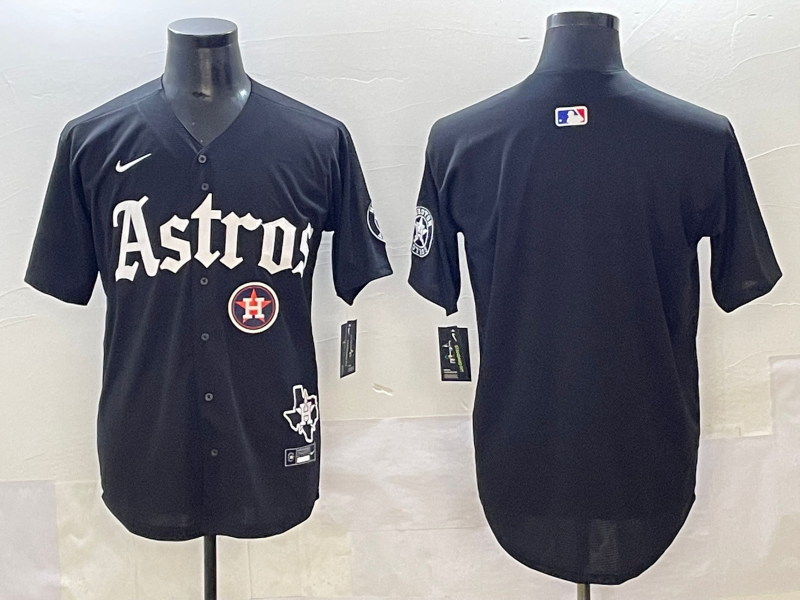 Men Houston Astros blank black MLB Nike 2025 jersey 07->houston astros->MLB Jersey